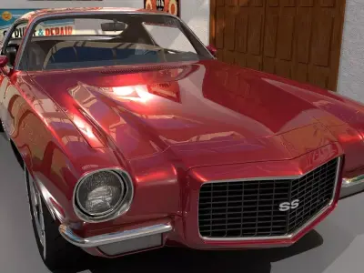 Chevrolet Camaro SS 1972 second generation 3D model