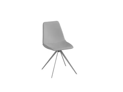 Petite Grey Swivel Dining Chair 3D model