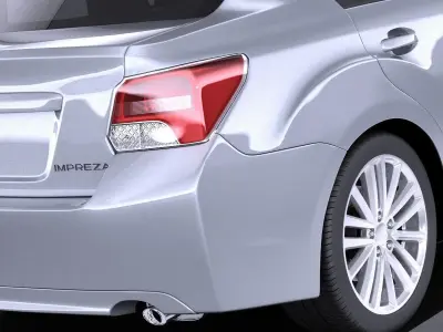 Subaru Impreza 2013 sedan VRAY 3D model