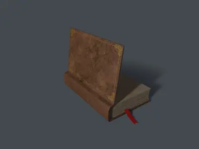 open book Low-poly 3D model
