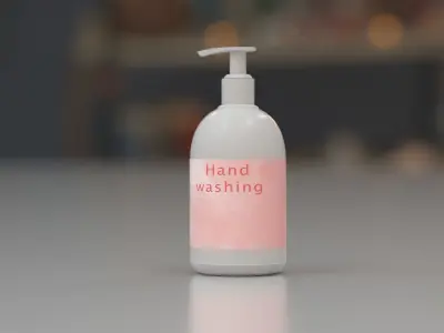 Washing products Low-poly 3D model