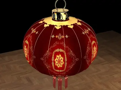 Chinese red lantern   3D model purchase