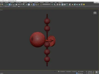 LUXURY MODERN WALL Low-poly 3D model
