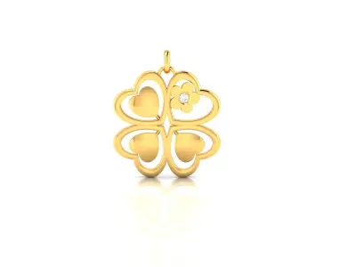 Solitaire Women Heart Pendant 3DM STL OBJ FBX Render Details 3D print model buy