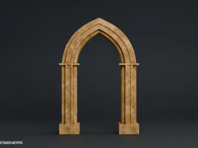 Medieval Gothic Arch 3D Model 3D model