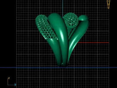 Women Stone Rings Diamond 3D print model 3