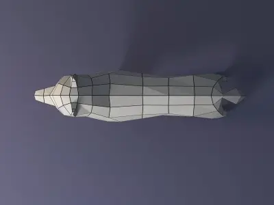 Low Poly Dog Husky Low-poly 3D model