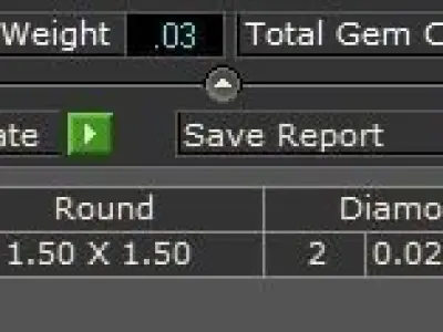 Diamond flower earing 3D print model