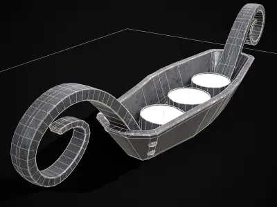 Candle Holder Decoration Low-poly 3D model