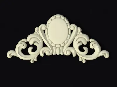 Central decor ornament for furniture 3D model 702