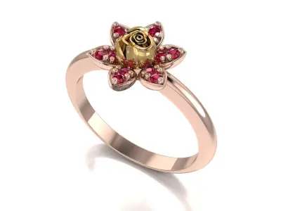 Rose Ring 3D print model