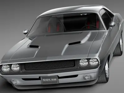 Dodge Challenger 1970 ProTouring Custom 3D Model 3D model