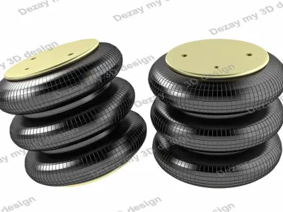 Set of trucks suspension 3D model