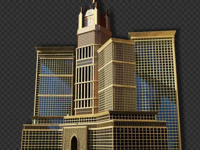 SAUDI KSA MECCA TOWER Free 3D model