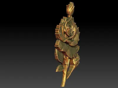 1 Rose CNC Relief Model 3D print model