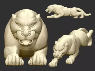 leopard lion 3D print model