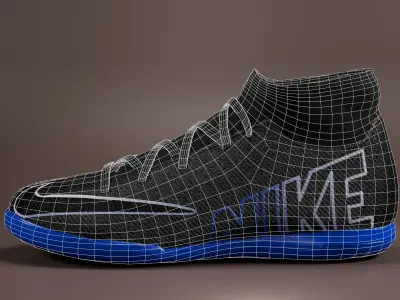 Shoes - Nike Mercurial black Low-poly 3D model