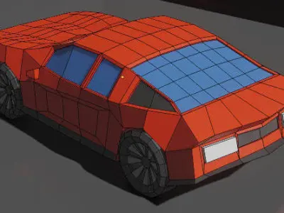 Low Poly Sport-car Low-poly 3D model