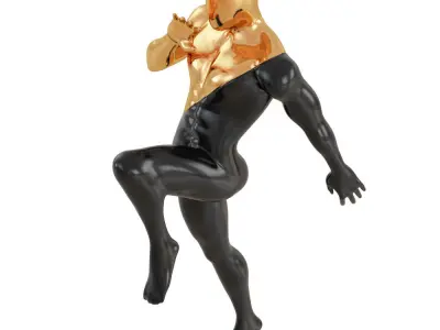 Abstract mannequin kick knee 73 3D model