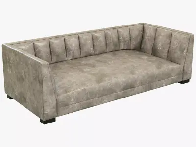 Restoration Hardware Modern Paxton Leather Sofa 3D model