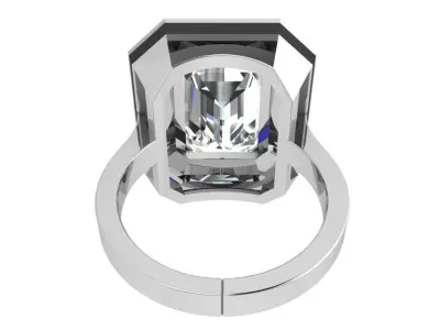 Emerald Diamond Ring 3783 3D print model