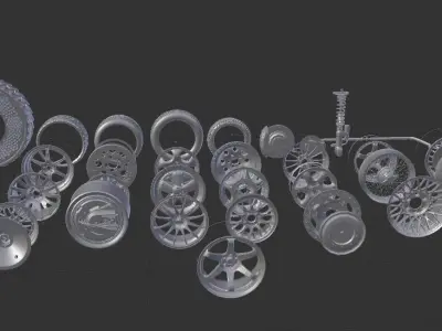 Car tuning pack 3D model