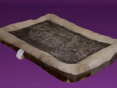 Dog Bed Photoscan Low-poly 3D model