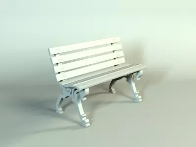 park bench Free 3D model