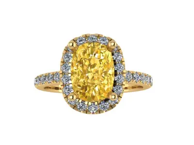 Women diamond ring 3d render 3D print model