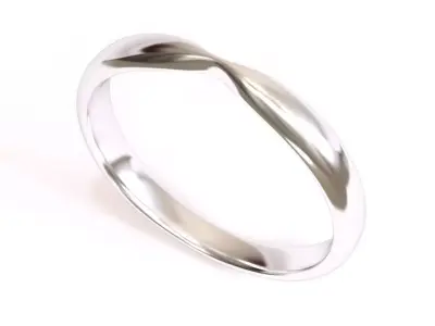 Tiffany wedding band ring 3D print model