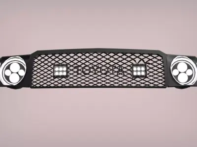  LED GRILLE FOR LAND CRUISER J76 Low-poly 3D model
