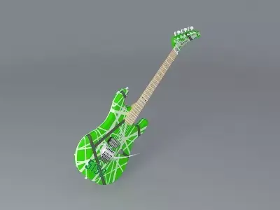 Eddie Van Halen Kramer 5150 guitar Free 3D model