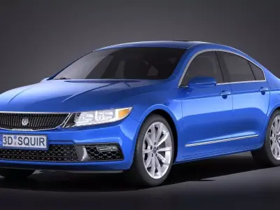 Generic Luxury Sedan 2016 VRAY 3D model