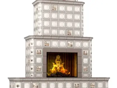Ceramic Fireplace 3D model