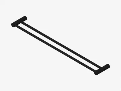 Towel Rail - Double - Luxury - Sleek - 800 Low-poly 3D model