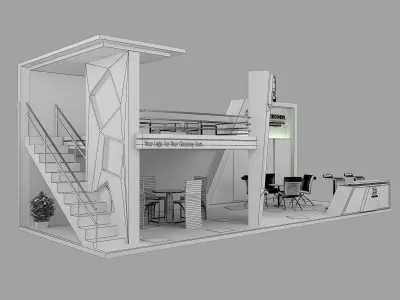 Booth Exhibition Stand a475a 3D model