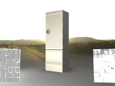 Electrical Distribution Cabinet 113 Low-poly 3D model