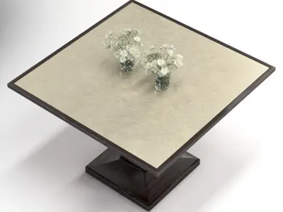 Block Dining Table by Thomas Pheasant for Baker 3D model