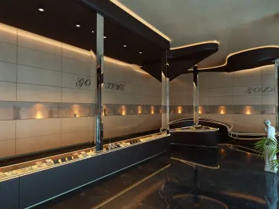 Watch Store interior with hand model included 3D model