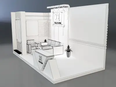  Booth Exhibition Stand a258b 3D model