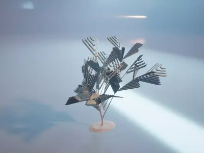 Conceptual shrub S1Cv4 Low-poly 3D model