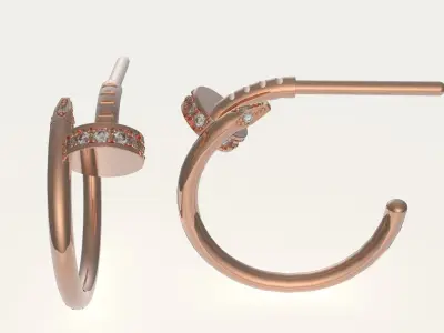 Earring  juste un Clou 3D print model