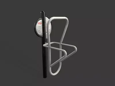 Steel Pull-Up Bar Low-poly 3D model