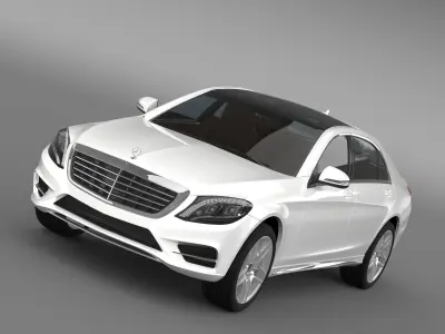 Mercedes Benz S 300 Lang BlueTec Hybrid V222 2016 3D model