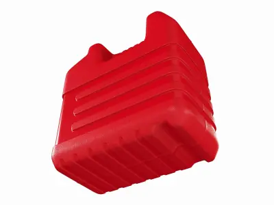 Plastic red fuel oil canister 3D model