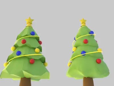 Christmas Tree Low-poly 3D model