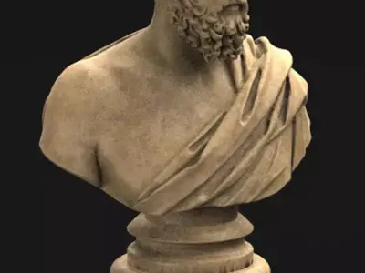 Roman Bust 2 3D model 3D print model