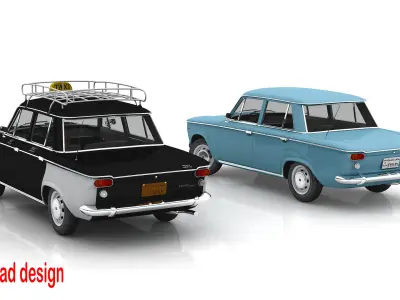 zastava fiat 1300 1965 3d model  3D model