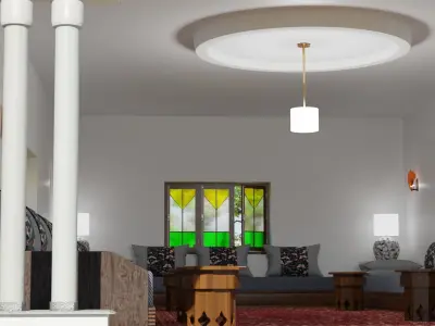 3D Moroccan living Room 3D model
