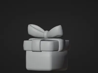 Low poly - Stylized Game Items - Gift Low-poly 3D model